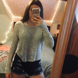 Long Sleeve Cropped Tee